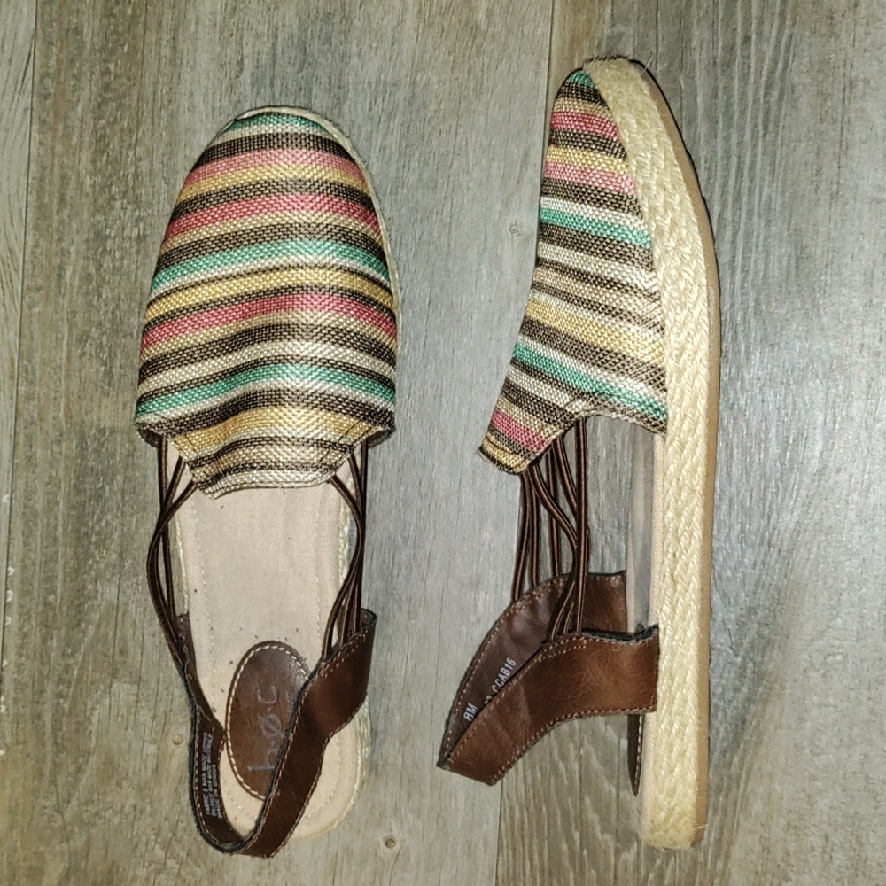 NWOB BOC Cynthia Striped Espadrilles